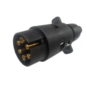 Tomada P/ Engate - Macho 6 Polos Preto
