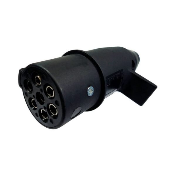 Tomada Para Engate – Macho 7 Polos Preto